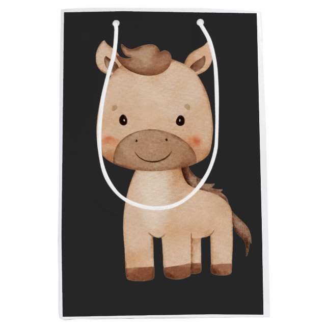 Cute horse  medium gift bag (Front)