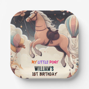 cute horse my little pony first 1st birthday paper plate