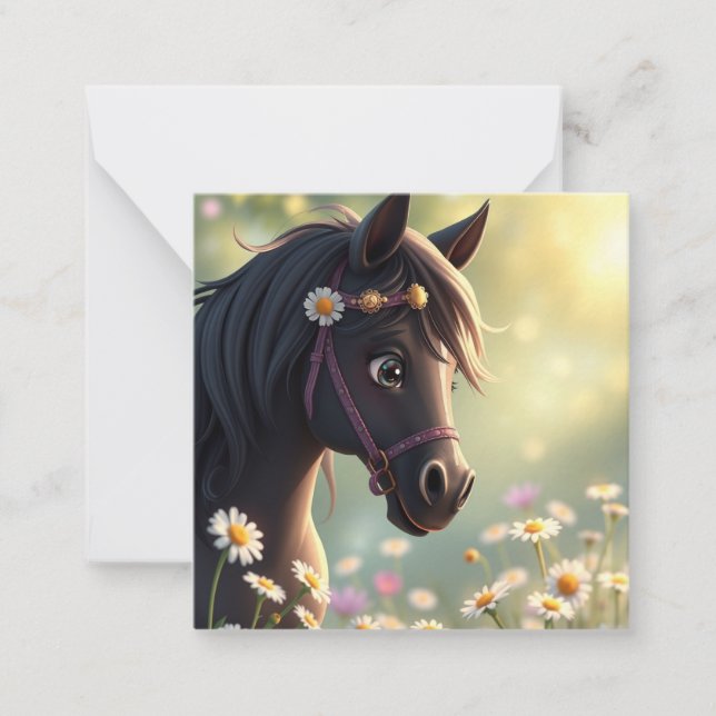 Cute Horse Note Card (Front)