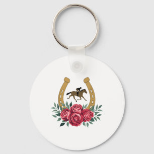 Cute Horse Racing Roses Ky 151st Derby Horse Party Keychain