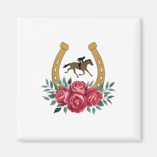 Cute Horse Racing Roses Ky 151st Derby Horse Party Magnet