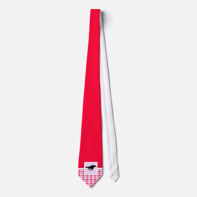 Cute Horse Racing Tie (Front)