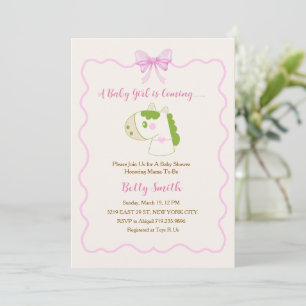 Cute Horse Theme Personalized Girl Baby Shower  Invitation