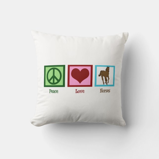 Cute Horse Throw Pillow (Front)
