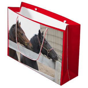 Cute Horses at the Farm, Large Gift Bag