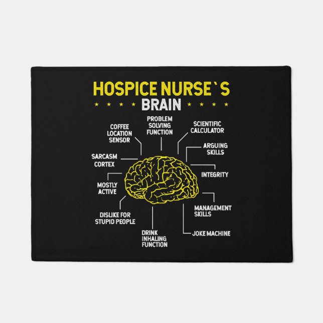 Cute Hospice Nursing Day Idea Hospice Nurse Doormat (Front)