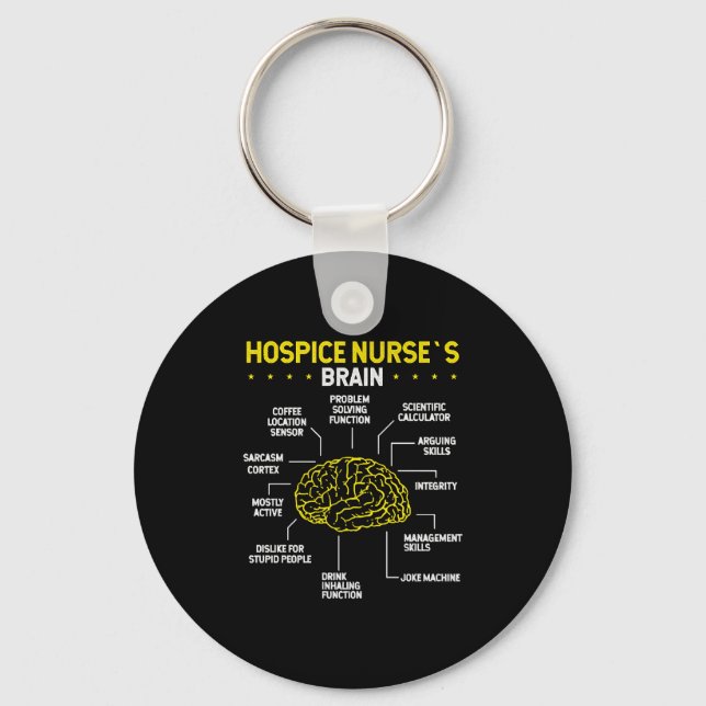 Cute Hospice Nursing Day Idea Hospice Nurse Keychain (Front)