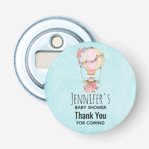 Cute Hot Air Balloon Watercolor Baby Shower Bottle Opener