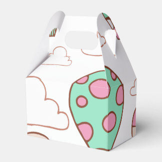 Cute Hot Air Balloons Pattern Favor Box