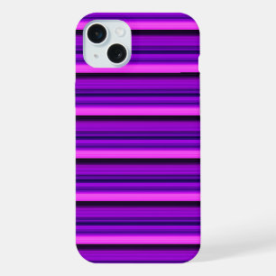 Cute hot black purple stripes iPhone 15 plus case