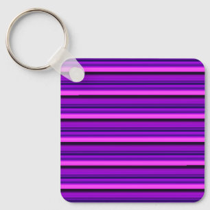 Cute hot black purple stripes keychain