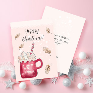 Cute Hot Cocoa Holiday Illustration Card
