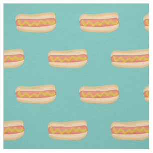 Cute hot dogs fabric