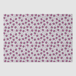 Cute Hot Pink & Black Ladybug Drawing Pattern Kids Tissue Paper