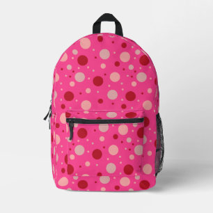 Cute Hot Pink Girly Dot  Printed Backpack