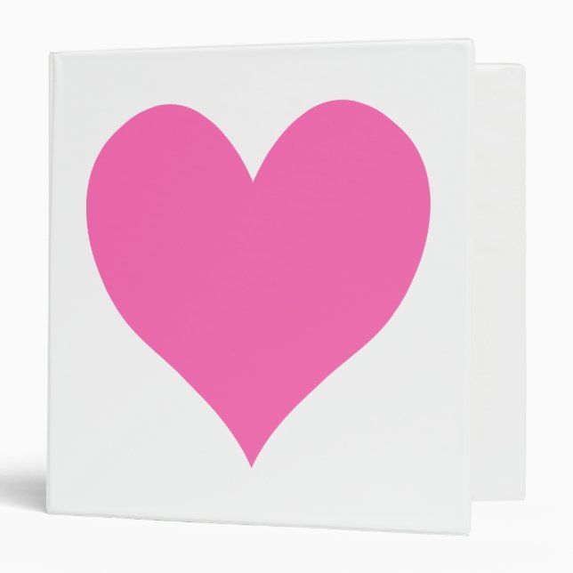 Cute Hot Pink Heart Binder (Front/Inside)