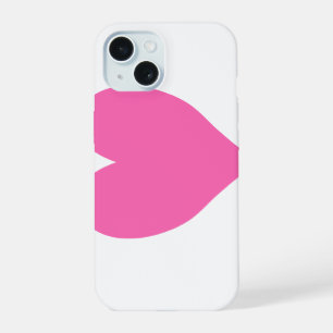 Cute Hot Pink Heart iPhone 15 Case