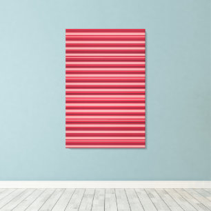 Cute hot pink stripes canvas print