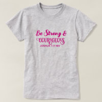 Cute Hot Pink Strong and Courageous Simple Grey