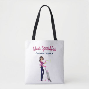 Cute Housekeeping Cleaning Lady In Heels  Tote Bag