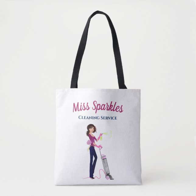 Cute Housekeeping Cleaning Lady In Heels  Tote Bag (Front)