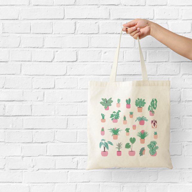 Cute Houseplant Pattern Tote Bag (Creator Uploaded)