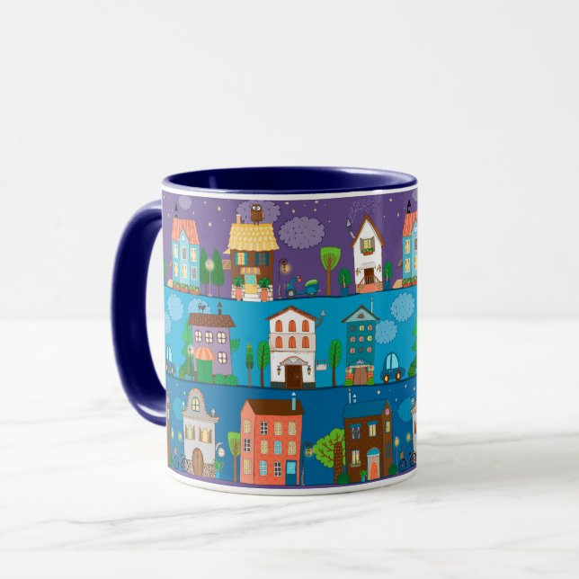 Cute Houses Mug (Front Left)