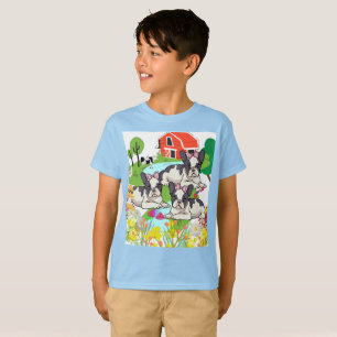 Cute Houston Black And White Pitbull Puppies T-Shirt