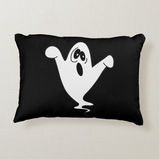 Cute Howling Ghost Halloween Decorative Pillow (Back)