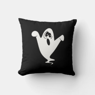 Cute Howling Ghost Halloween Throw Pillow