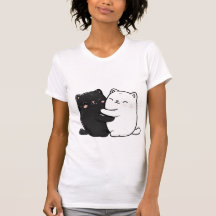 Cute Hugging Cats Women’s T-Shirt | Adorable Love 