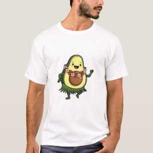 Cute Hula Avocado Character Dancing T-Shirt