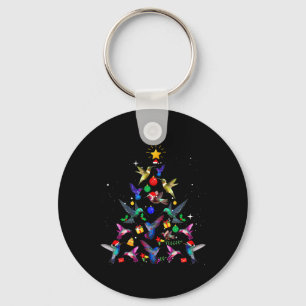 Cute Hummingbird Christmas Tree Xmas Gifts Keychain
