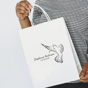 Cute Hummingbird Custom Handmade Large   Rubber Stamp