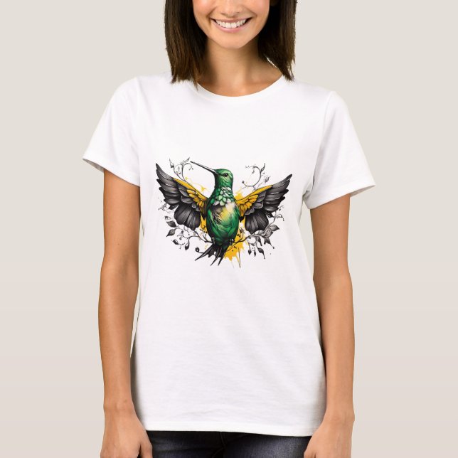 Cute Hummingbird design T-Shirt  (Front)