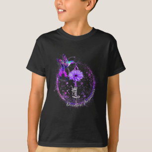 Cute Hummingbird Holding Purple Ribbon Overdose Aw T-Shirt