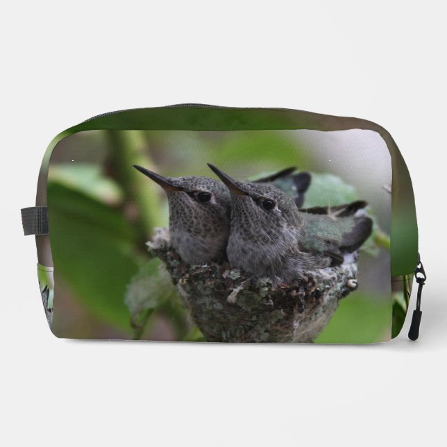 Cute hummingbird photo cosmetic bag (Front)