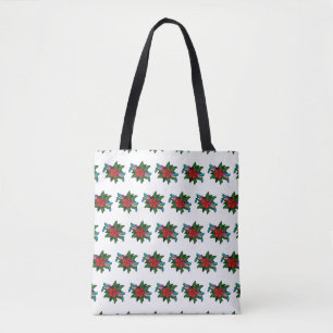 Cute Hummingbirds on Hibiscus Flower Cartoon - W Tote Bag