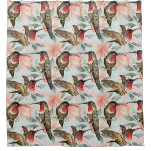 Cute Hummingbirds  Shower Curtain