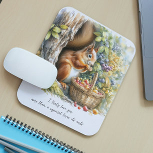 Cute Humour Quote Watercolor Valentines Day Gift Mouse Pad