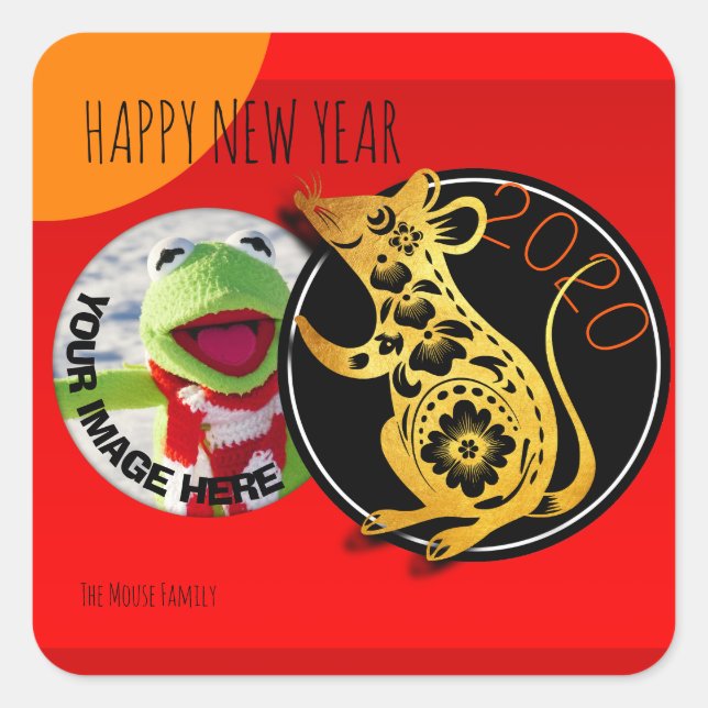 Cute Humourous Rat Paper-cut 2020 S Sticker (Front)