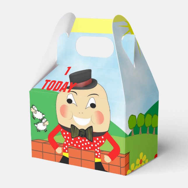 Cute Humpty Dumpty Nursery Rhyme Theme Favor Box (Front Side)