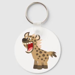 Cute Hungry Cartoon Hyena Keychain