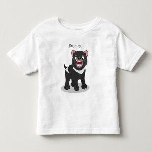 Cute hungry Tasmanian devil cartoon illustration Toddler T-shirt