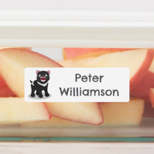 Cute hungry Tasmanian devil cartoon personalized
