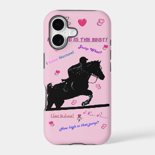Cute Hunter Jumper Horse Doodles Case-Mate Case