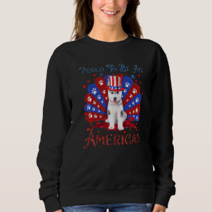 Cute Husky American Flag Happy 4th Of July Sweatshirt