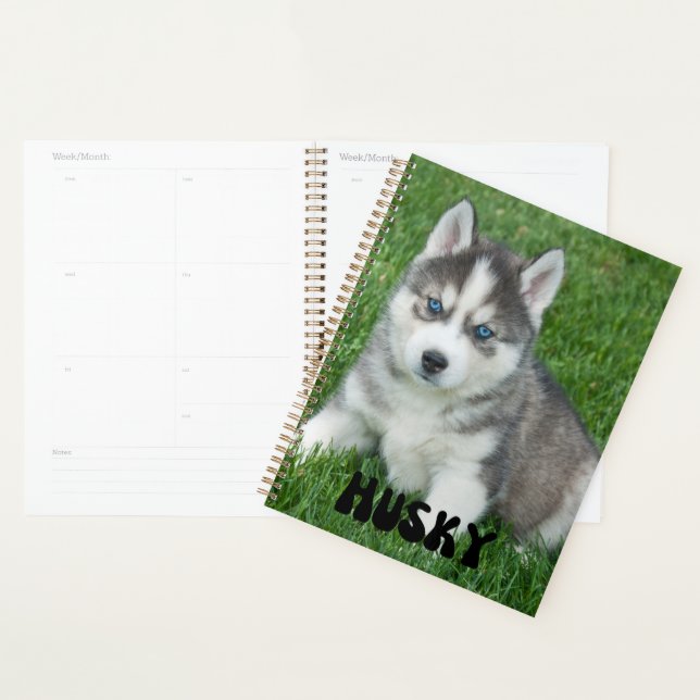 Cute Husky Puppy Calendar Planner (Display)