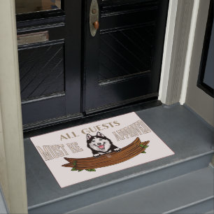 Cute Husky Quotes Rug, Siberian Husky Mat