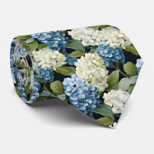 Cute Hydrangea flower tiled pattern  Tie